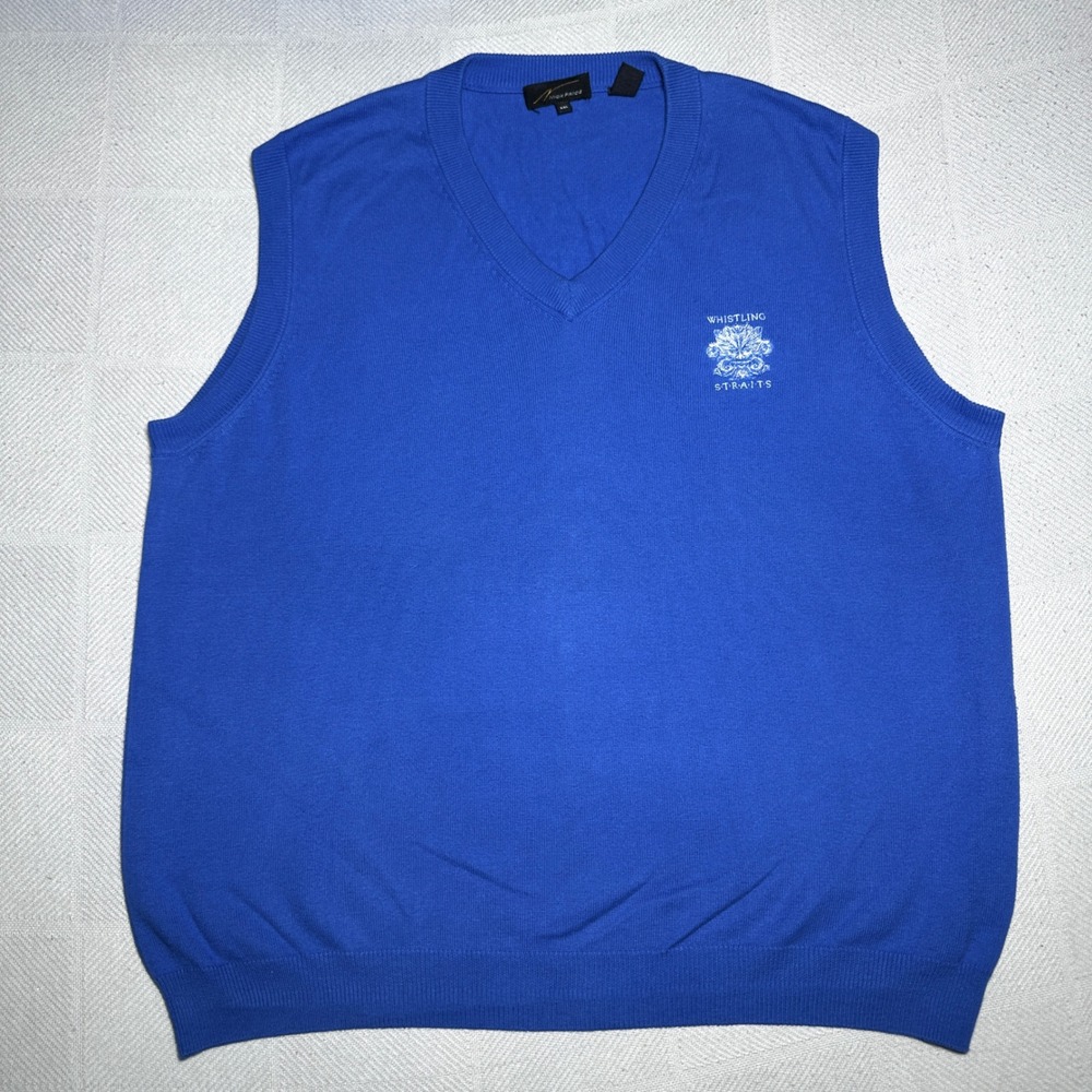 Whistling Straits Sweater Vest Mens 2XL Cotton Cashmere Golf Preppy Athleisure